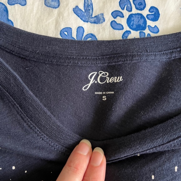 ๐นโ๏ธ๐ค NWOT Women's J. Crew Aprรจs-ski Navy T-shirt Size Small ๐นโ๏ธ๐ค - Picture 7 of 9